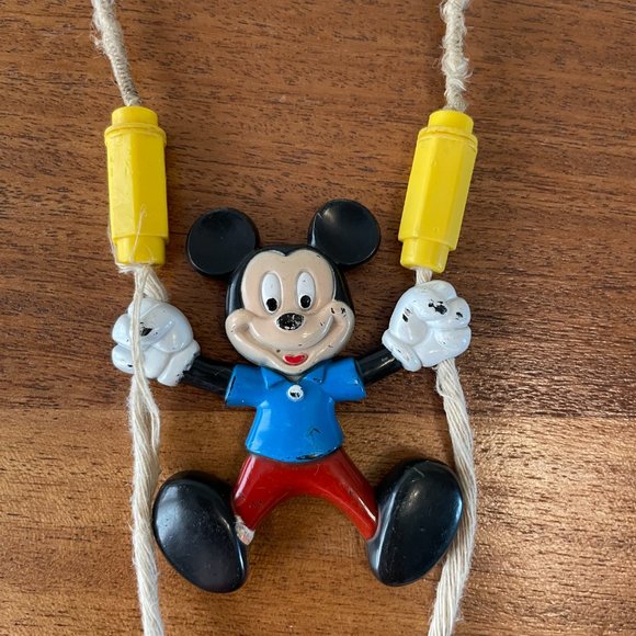 RARE ILLCO Walt Disney Binoculars w/cord, Mickey Mouse on Swing Vintage Toy - Picture 3 of 14